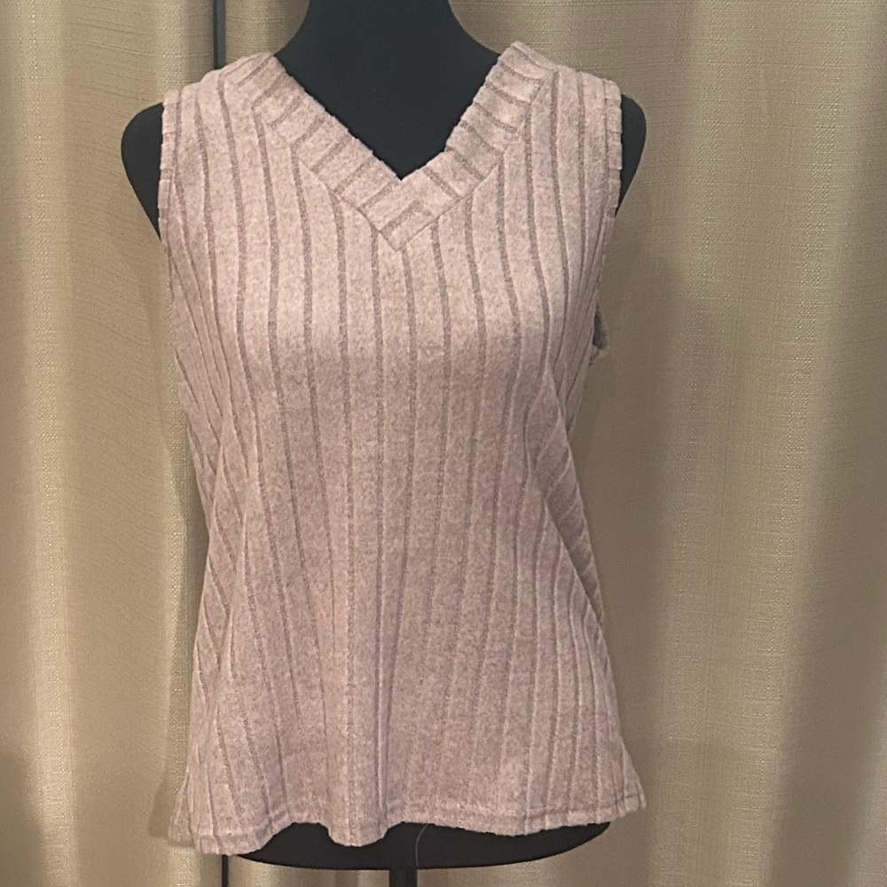 Pink Sleeveless Knit Top